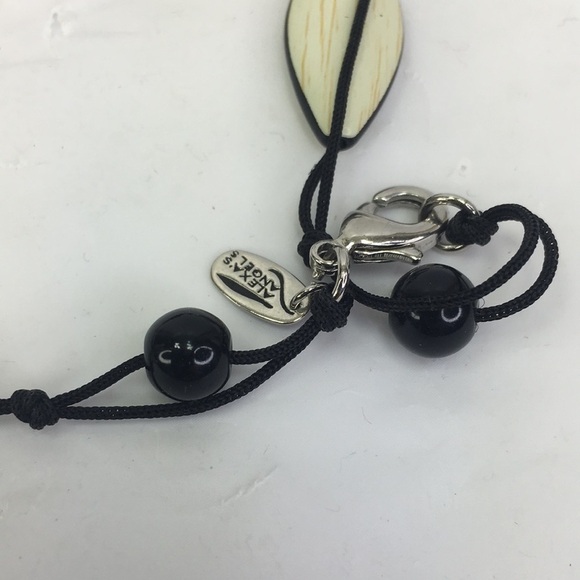 Alexa’s Angels long crystal mother of pearls necklace black white 32" - Picture 6 of 7